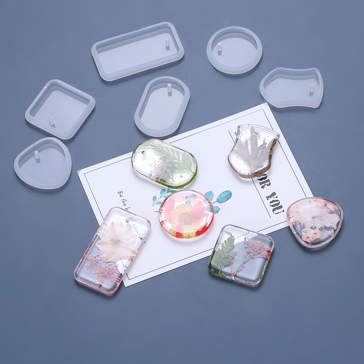 DIY 키체인 펜던트 실리콘 몰드 세트, 크리스탈 에폭 - Silicone Epoxy Resin Molds Set 리뷰 및 가격